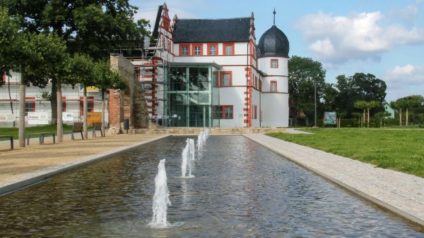 Brunnenmeisterei Weimar, Schreier, Ohrdruf Schlosspark Düsenfläche mit Beleuchtung