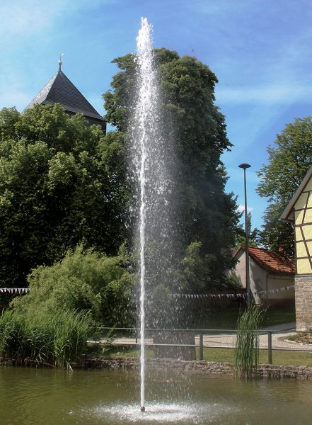 Nermsdorf Teichfountaine mit Beleuchtung