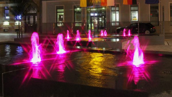 Schleiz Neumarkt mit RGB-Power-Led-Düsen