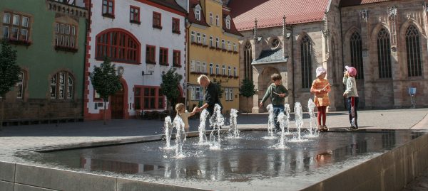 Schmalkalden Altmarkt Kugeldüse mit Glasfaseroptik